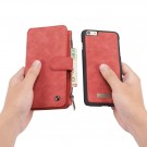 CaseMe 2-i-1 Lommebok deksel iPhone 6 / 6S rød thumbnail