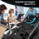 Tech-Flex Hybrid TPU Deksel med Ring Kickstand iPhone 17 Pro Max svart thumbnail
