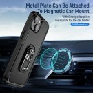 TPU Deksel med magnetisk Ring Grep iPhone 14 Plus svart thumbnail