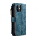 CaseMe retro Multifunksjonell Lommebok deksel iPhone 12 mini blå thumbnail