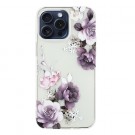 Fashion TPU Deksel for iPhone 16 Pro - blomster thumbnail