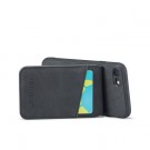 Fierre Shann TPU Deksel med PU-lær plass til kort iPhone 7/8/SE (2020/2022) svart thumbnail