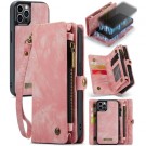 CaseMe 2-i-1 Lommebok deksel iPhone 12/12 Pro rosa thumbnail