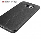 Lux TPU Deksel med PU-lær mønster Samsung Galaxy S7 Edge svart thumbnail