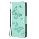 Lommebok deksel til iPhone 15 Plus - grønn Butterfly thumbnail