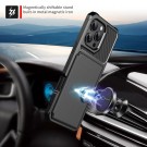 Hybrid TPU + PC Deksel med kortlomme iPhone 16 Pro svart thumbnail