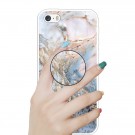 Fashion TPU Deksel med holder iPhone 5S/5/SE (2016) - Blå Marmor thumbnail