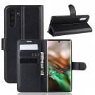 Lommebok deksel for Samsung Galaxy Note 10 svart thumbnail