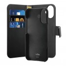 Puro 2-i-1 Magnetisk Lommebok-deksel iPhone 16 Plus svart thumbnail
