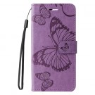 Lommebok deksel til iPhone 16e - Lilla Butterfly thumbnail