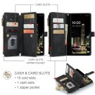 CaseMe multifunksjonell Lommebok deksel Samsung Galaxy A18 svart thumbnail