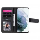 Lommebok-deksel plass til 10 stk kort for Samsung Galaxy S22 Ultra 5G svart thumbnail