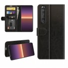Lommebok deksel Premium for Sony Xperia 1 III svart thumbnail