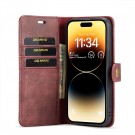 DG.Ming 2-i-1 Lommebok-deksel I Lær iPhone 15 Pro Max rød thumbnail