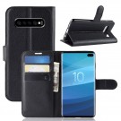 Lommebok deksel for Samsung Galaxy S10 plus svart thumbnail