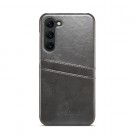Fierre Shann TPU Deksel med PU-lær plass til kort Samsung Galaxy S24 5G svart thumbnail