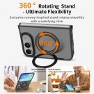 Tech-Flex Deksel Skin Feel magnet og roterende ring iPhone Fold  - Svart thumbnail