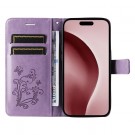Lommebok deksel til iPhone 16 Pro - Lilla Butterfly thumbnail
