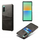 Tech-Flex TPU Deksel med PU-lær plass til kort Sony Xperia 10 V svart thumbnail