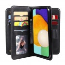 Lommebok-deksel plass til 10 stk kort for Samsung Galaxy A13 5G/A04s svart thumbnail