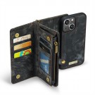 CaseMe 2-i-1 Lommebok deksel iPhone 13 svart thumbnail