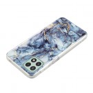 Fashion TPU Deksel for Samsung Galaxy A22 5G - blå Marmor  thumbnail