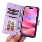 BETOPNICE 2-i-1 Lommebok deksel iPhone 16 Plus lys lilla thumbnail
