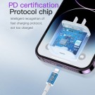 TOTU Type-C Vegglader & 8 Pin Lightning Kabel Hurtiglader 20W - Hvit thumbnail