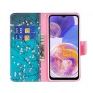 Lommebok deksel for Samsung Galaxy A23 5G - Rosa blomster thumbnail