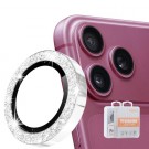 Enkay Hat-Prince glitter Kamera Linser iPhone 18 Pro/18 Pro Max - Sølv thumbnail