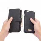 CaseMe 2-i-1 Lommebok deksel iPhone 6 Plus / 6S Plus svart thumbnail