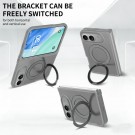 Tech-Flex Deksel Skin Feel magnet og roterende ring iPhone Duo - Grå thumbnail