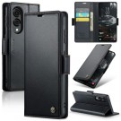 CaseMe Lommebok deksel for Samsung Galaxy S25 Edge 5G svart thumbnail