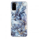 Fashion TPU Deksel Samsung Galaxy S20 - Blå Marmor thumbnail