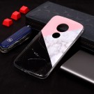 Fashion TPU Deksel for Moto E5 Play - Rosa/Svart Marmor thumbnail