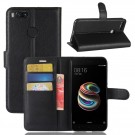 Lommebok deksel for Xiaomi Mi A1 svart thumbnail