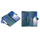 Lommebok-deksel plass til 9 stk kort for Samsung Galaxy S25 5G grønn thumbnail