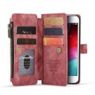 CaseMe retro multifunksjonell Lommebok deksel iPhone 6/7/8/SE (2020/2022) rød thumbnail