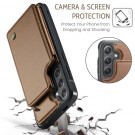 CaseMe Deksel med kortlomme Samsung Galaxy S25 5G brun thumbnail