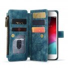 CaseMe retro Multifunksjonell Lommebok deksel iPhone 6/6S/7/8/SE (2020/2022) blå thumbnail
