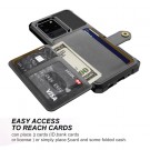 Hybrid TPU + PC Deksel med kortlomme Galaxy S20+ plus svart thumbnail