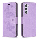 Lommebok deksel til Samsung Galaxy S25 5G - lilla Butterfly thumbnail
