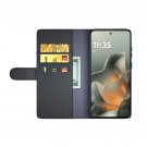Lommebok deksel ekte Lær for Motorola Edge 70 5G svart thumbnail
