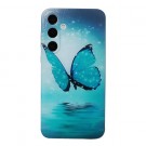 Fashion TPU Deksel for Samsung Galaxy A15 - Blue Butterfly thumbnail