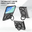 Tech-Flex Deksel Skin Feel magnet og roterende ring iPhone Duo - Svart thumbnail