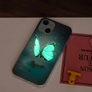 Fashion TPU Deksel for iPhone 15 Plus - Blue Butterfly thumbnail