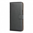 Lommebok deksel ekte Lær for LG V40 ThinQ svart thumbnail