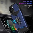 Tech-Flex TPU + PC Deksel med Ring Grep og plass til kort iPhone 16 Pro svart thumbnail