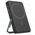 Deltaco magnetisk trådløs powerbank med stativ 5000mAh - Svart thumbnail