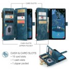 CaseMe multifunksjonell Lommebok deksel Samsung Galaxy A56 5G blå thumbnail
